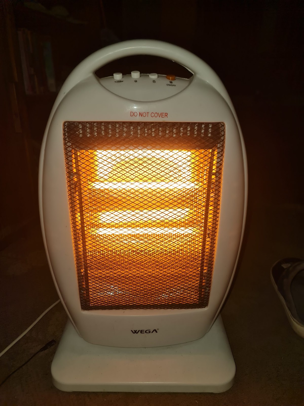 A traditional electric heater - not an example of efficient heating.